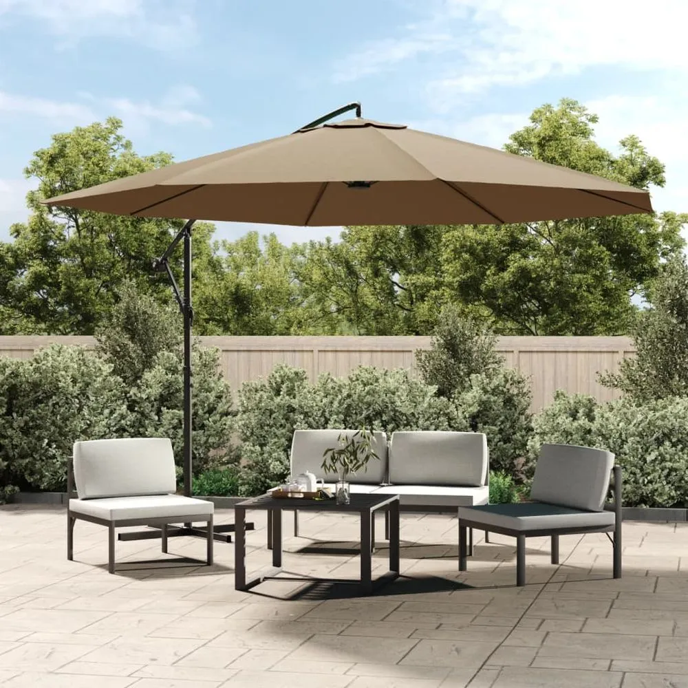 Cantilever Umbrella with Aluminium Pole 350 cm Black