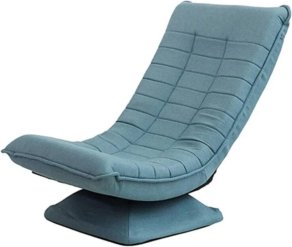 Kawachi Adjustable 5-Position Folding Recliner Floor Chair with 360 Degree Swivel- KAWY-4